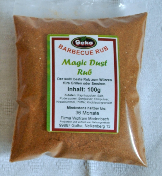 "GEKO" Magic Dust - 100g BBQ Rub Gewürzmischung zum Marinieren von Fleisch#5751